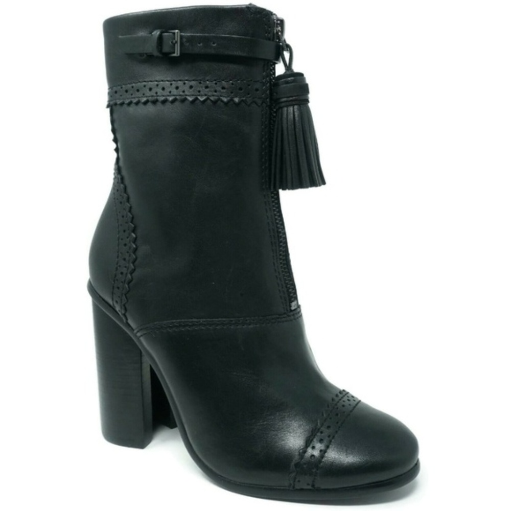 Tory Burch Huxley Booties Tassel Black Size 5